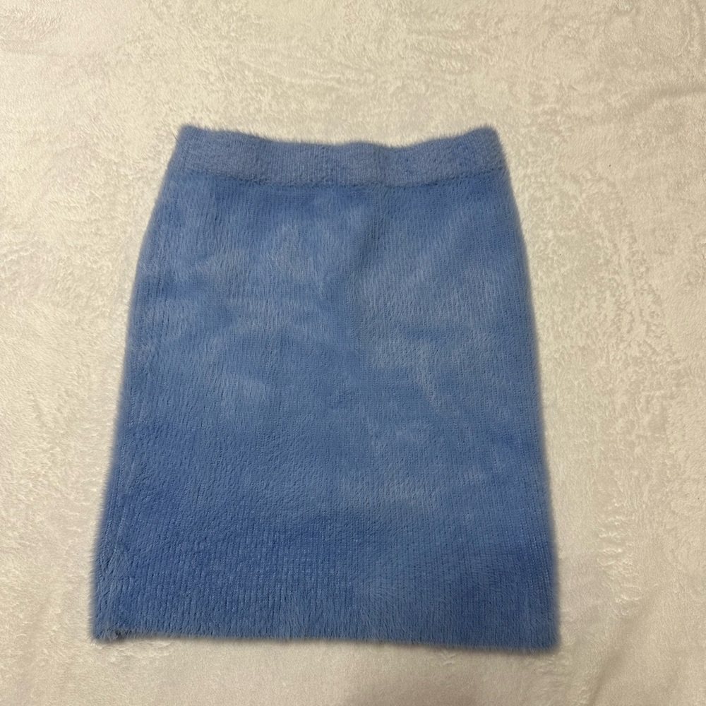 Blue fuzzy Bershka Skirt